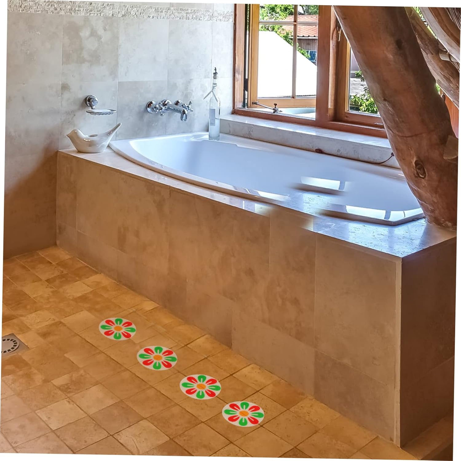 MAGICLULU 10Pcs Non-Slip Safety Stickers for Bathrooms Showers Pools and Stairs