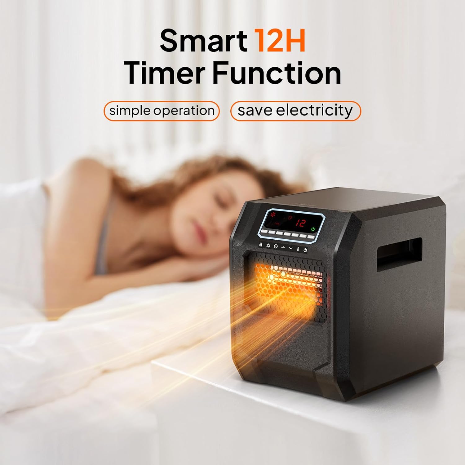 ZOKOP 750W 1500W Infrared Space Heater with Remote Control