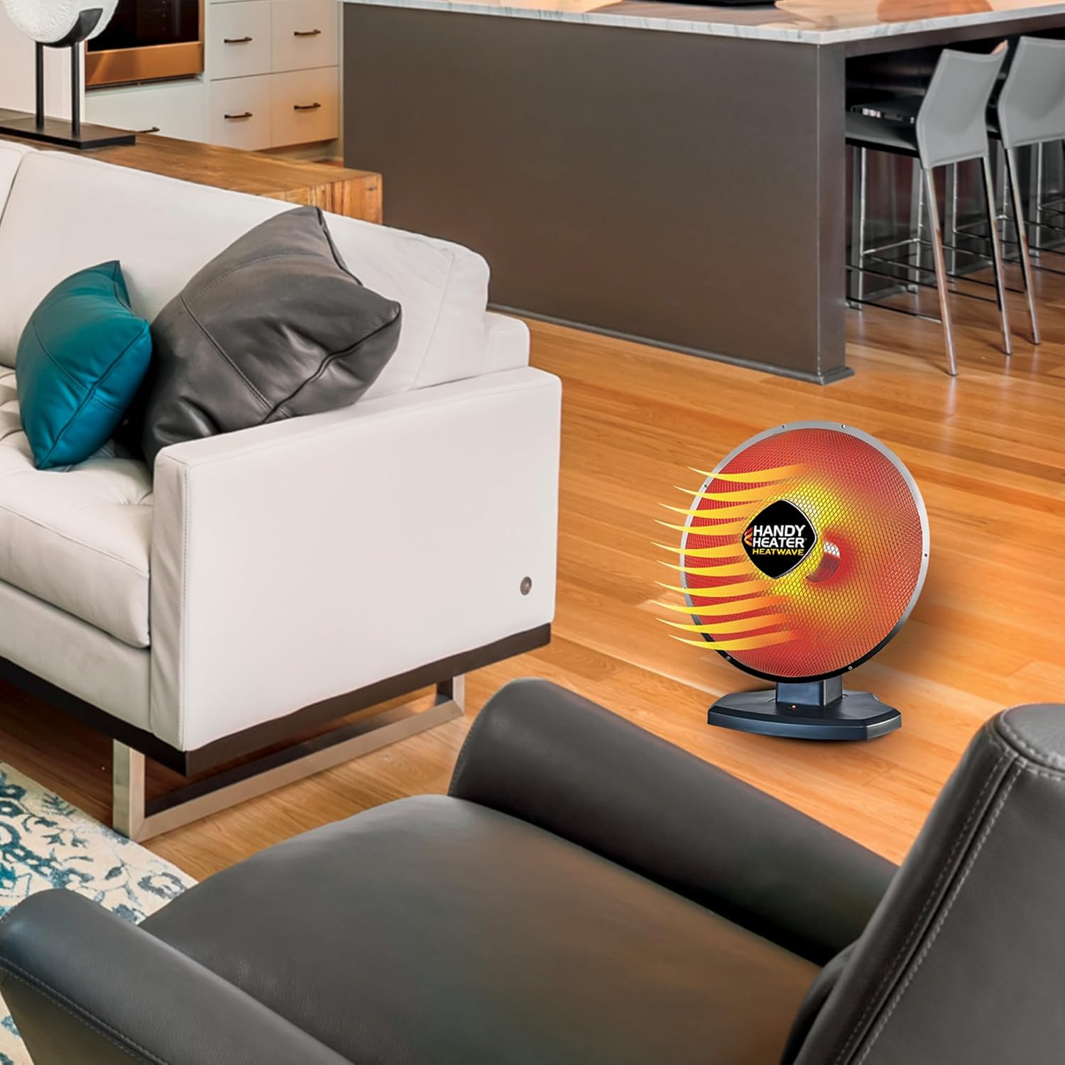 Ontel Handy Heater Heatwave 1500W Parabolic Space Heater
