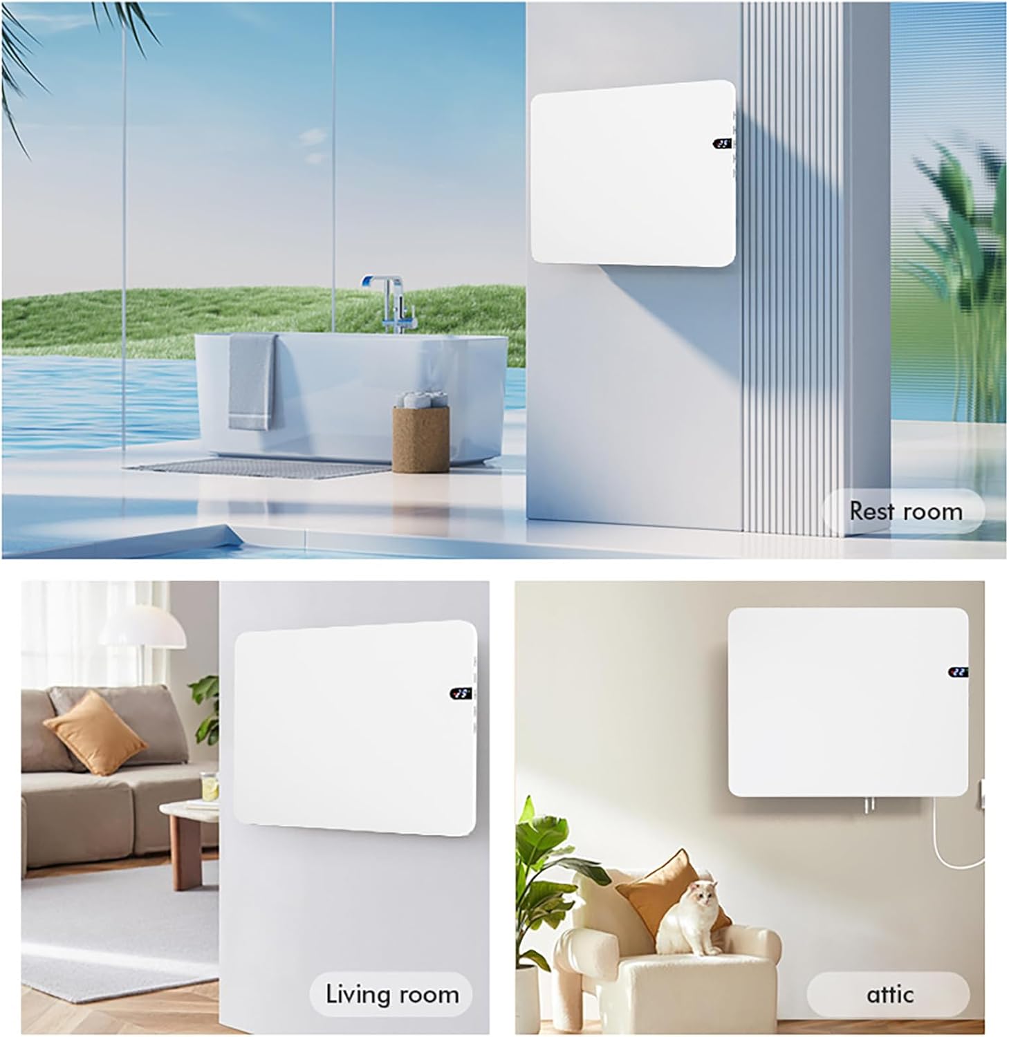 Convection Wall Heater Electric Panel 400W Far-Infrared