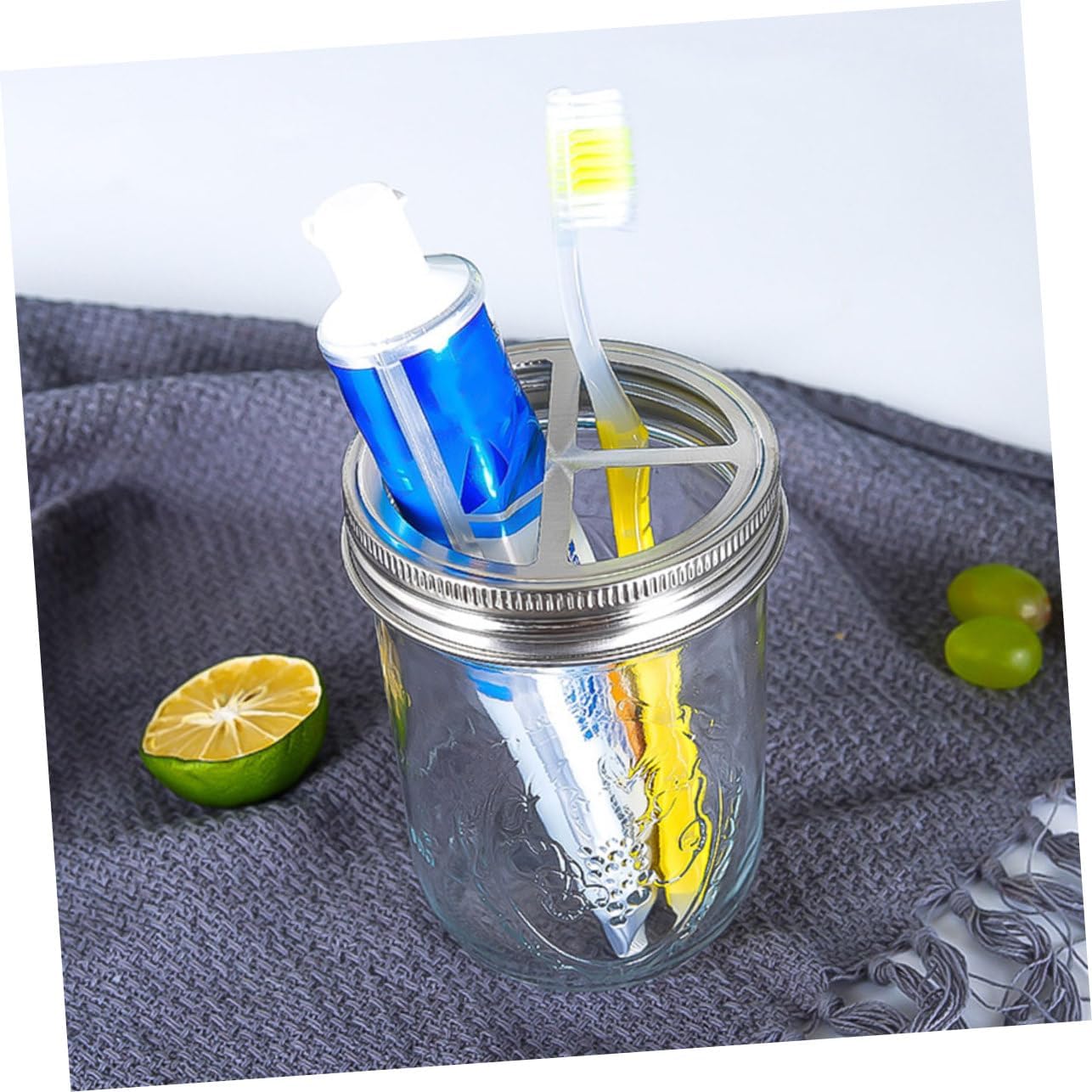 ABOOFAN 5 Pcs Stainless Steel Jar Lid Holder Set