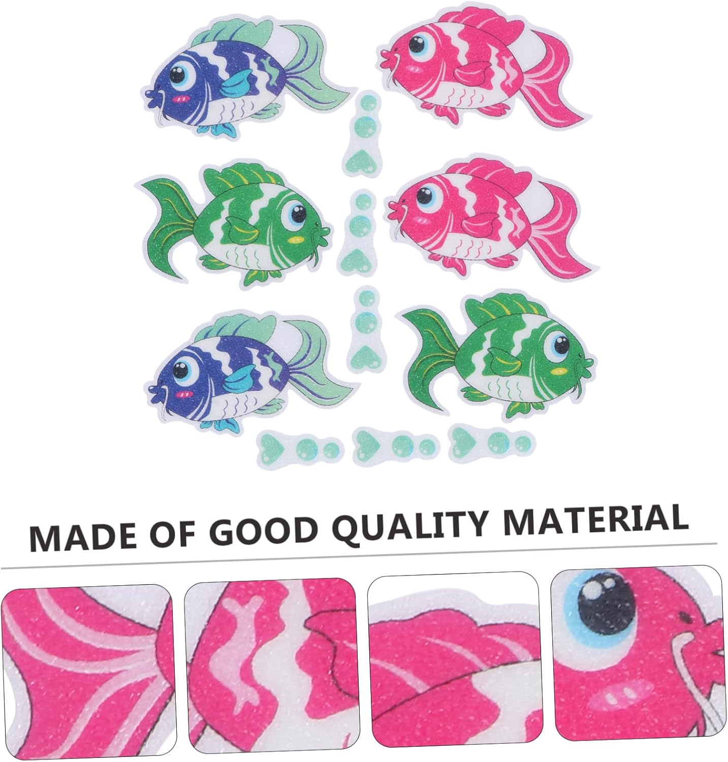 Ciieeo 6 Pack Fish Design Anti-Slip Stickers for Bathtub and Shower