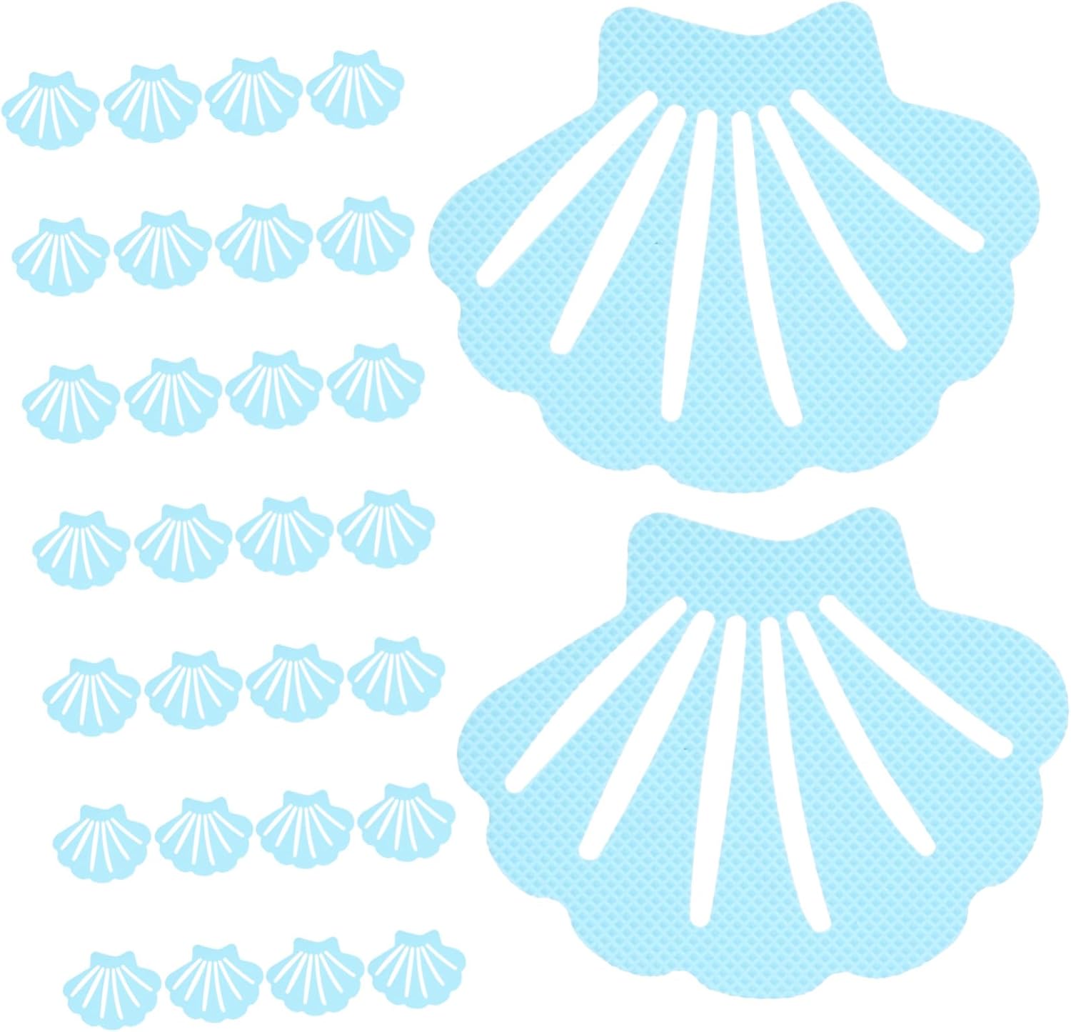 Luxshiny 30pcs Shell Shaped Non-Slip Bath Stickers 1