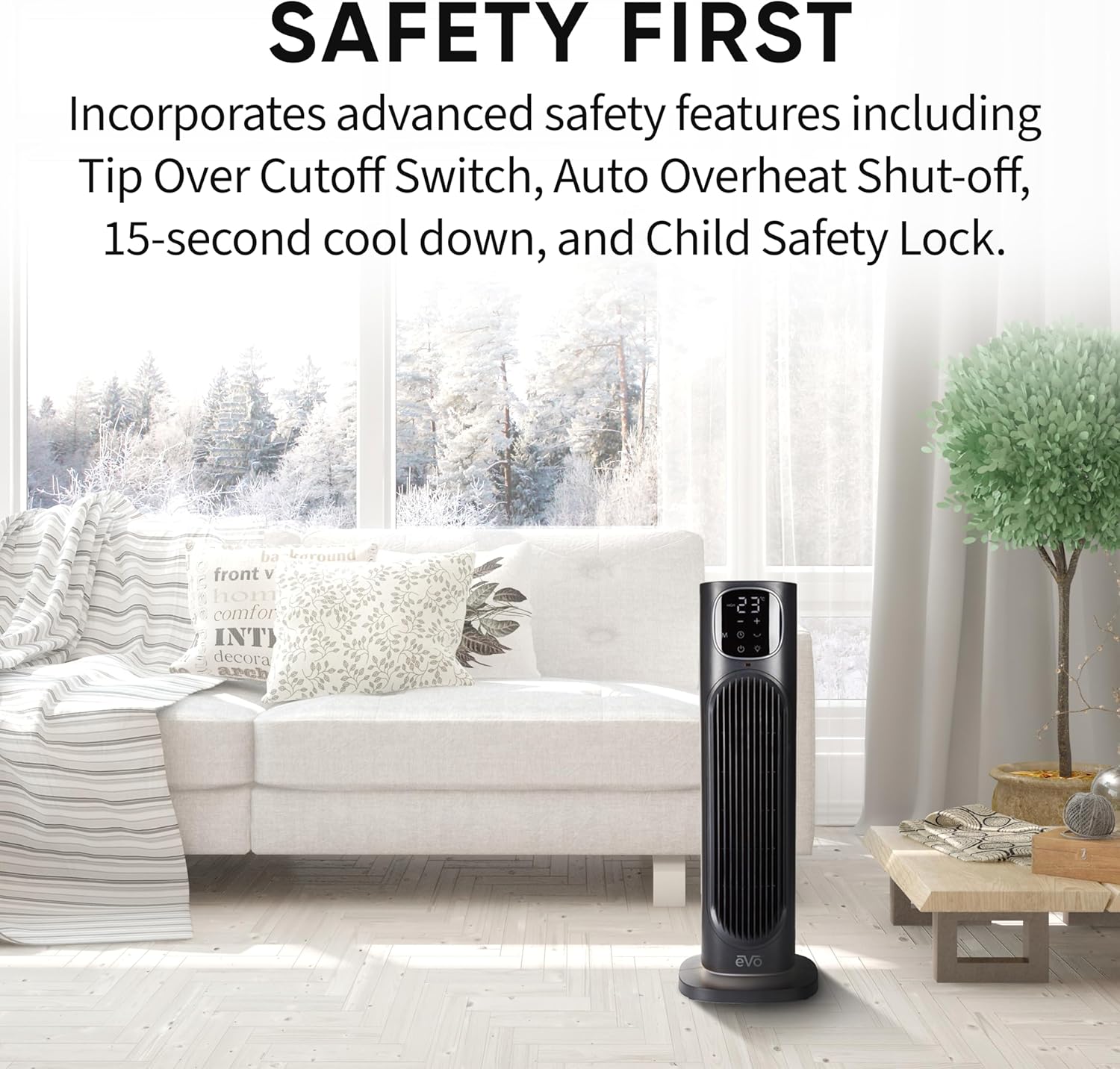 EVO Digital Ceramic Heater with Remote Control