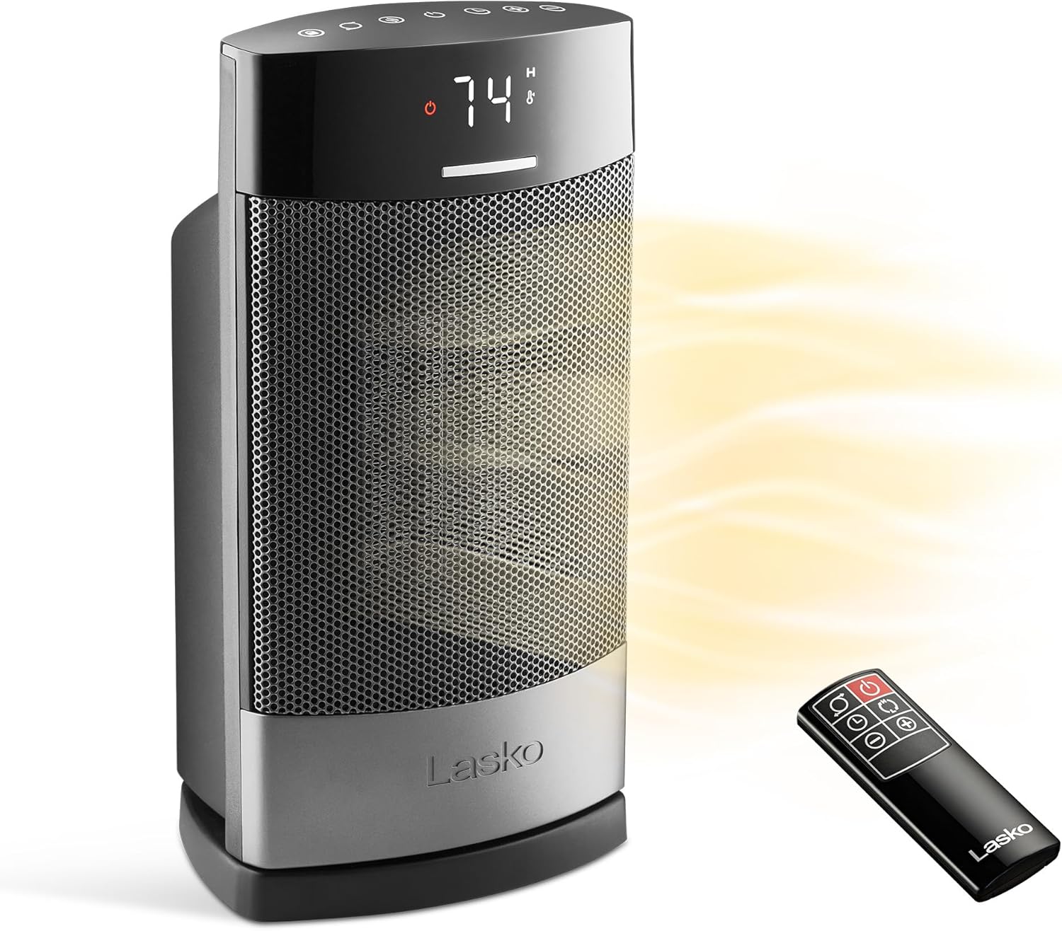 Lasko Ellipse Ceramic Tabletop Heater with Oscillating Heat and Safety Features