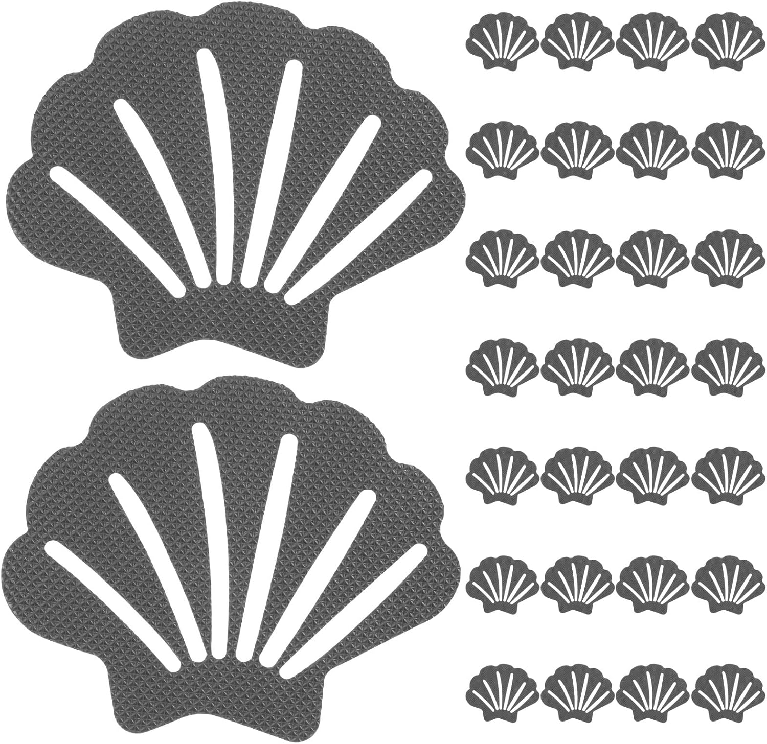 ABOOFAN 30pcs Shell-Shaped Non-Slip Bathtub Stickers