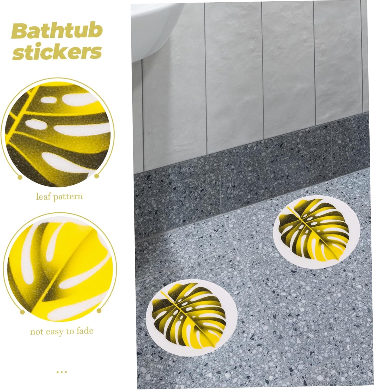 Garneck Anti-Slip Tub Stickers for Decorative Bath Walls
