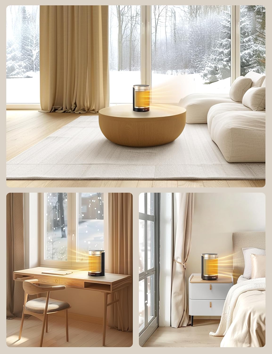 GiveBest 1500W Electric Space Heater with 80 Oscillation