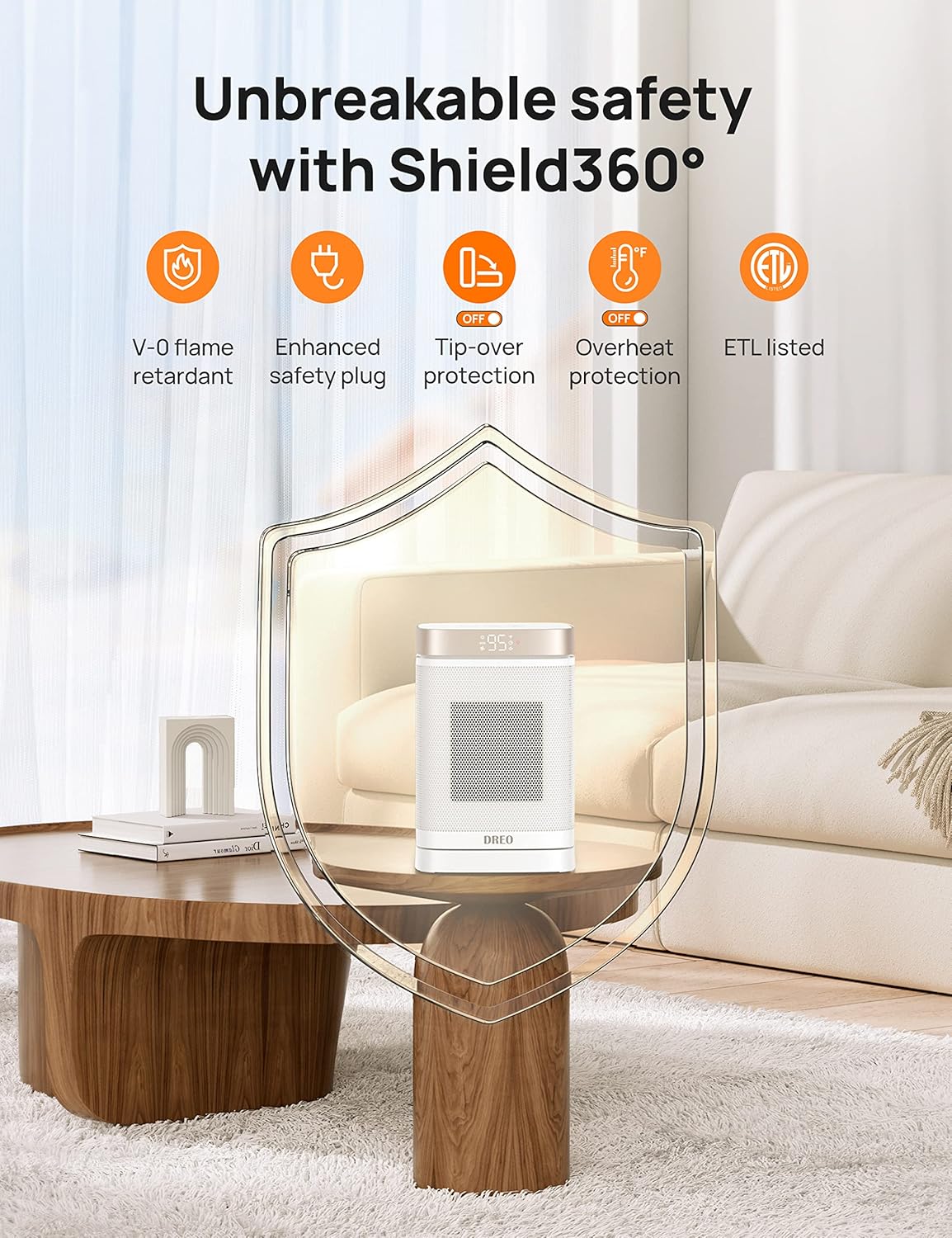 Dreo Atom One Space Heater with Remote and Humidifier