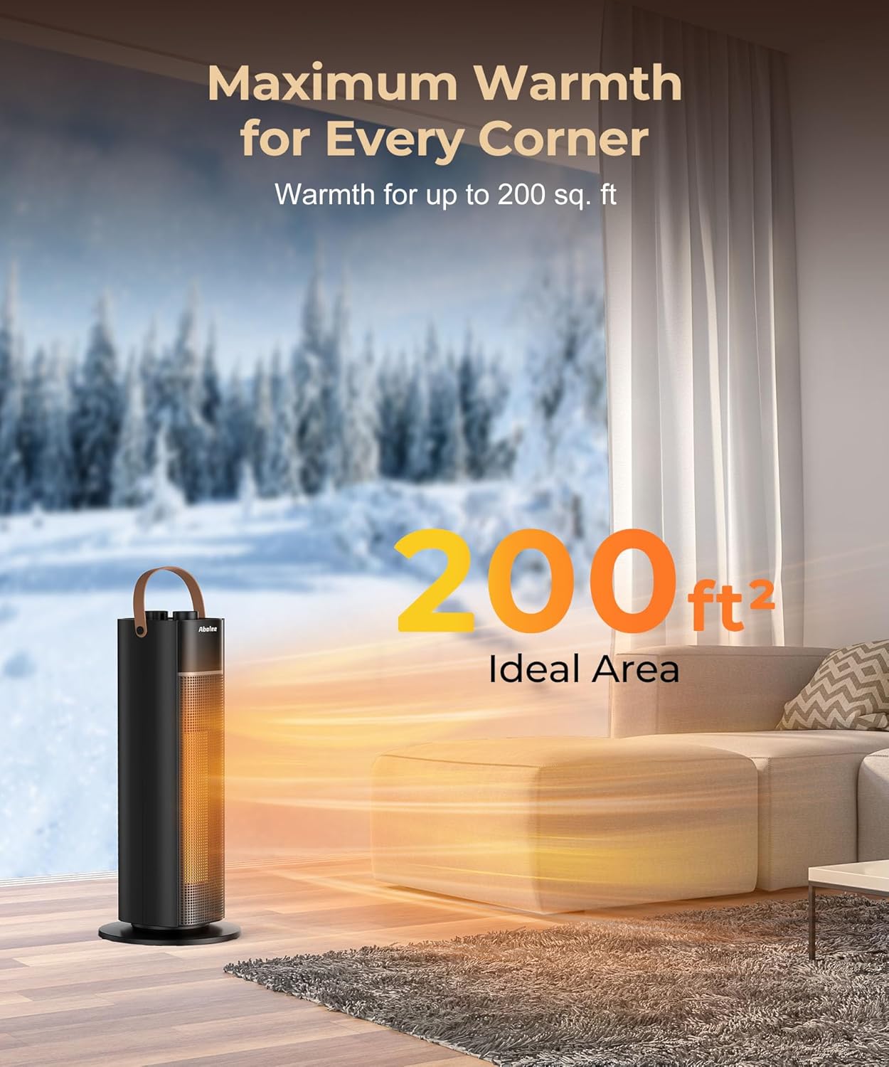Abolee 12ft Electric Space Heater with Thermostat 1