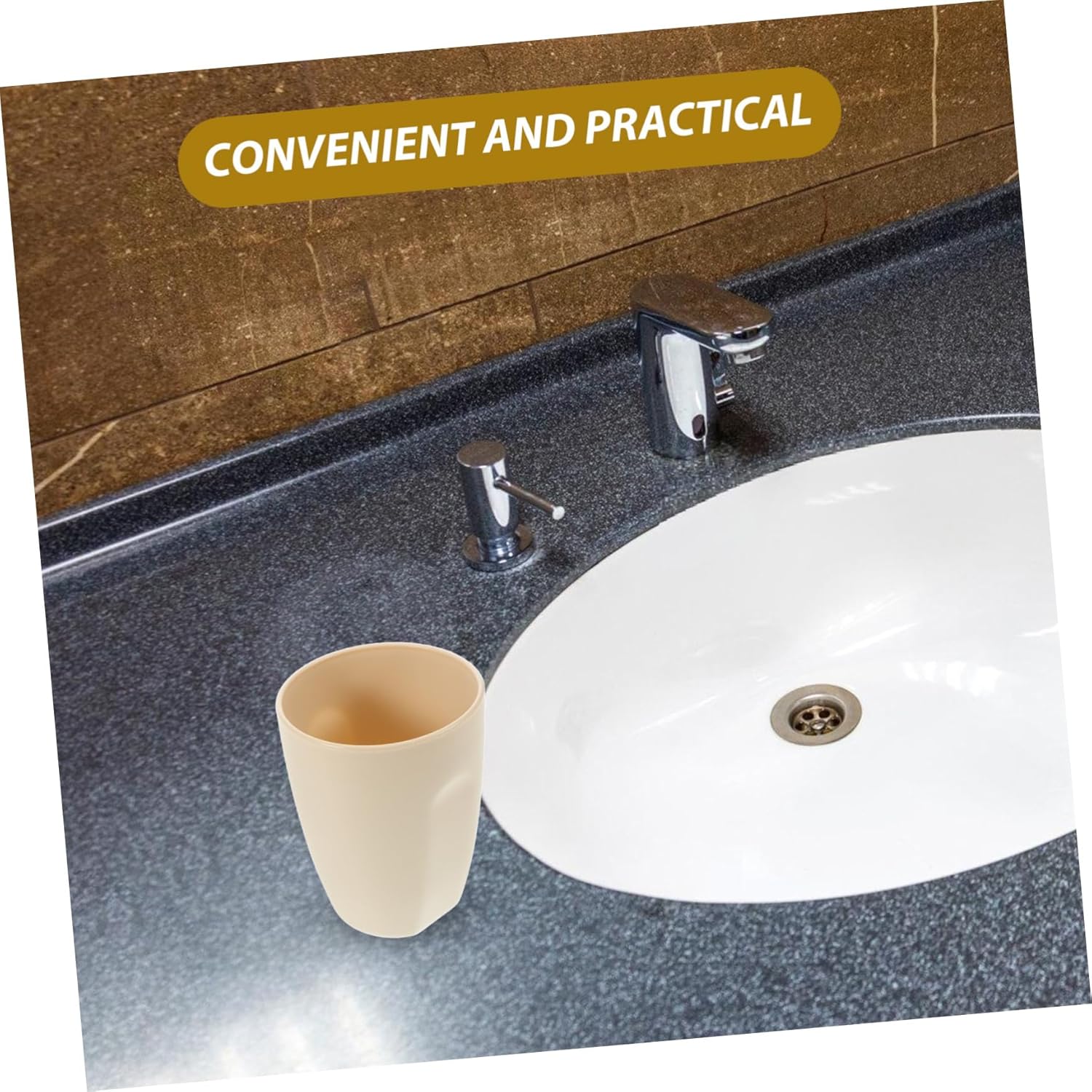 BESTYASH Modern Minimalist Bathroom Tumbler Cup for Toothbrush and Mouthwash