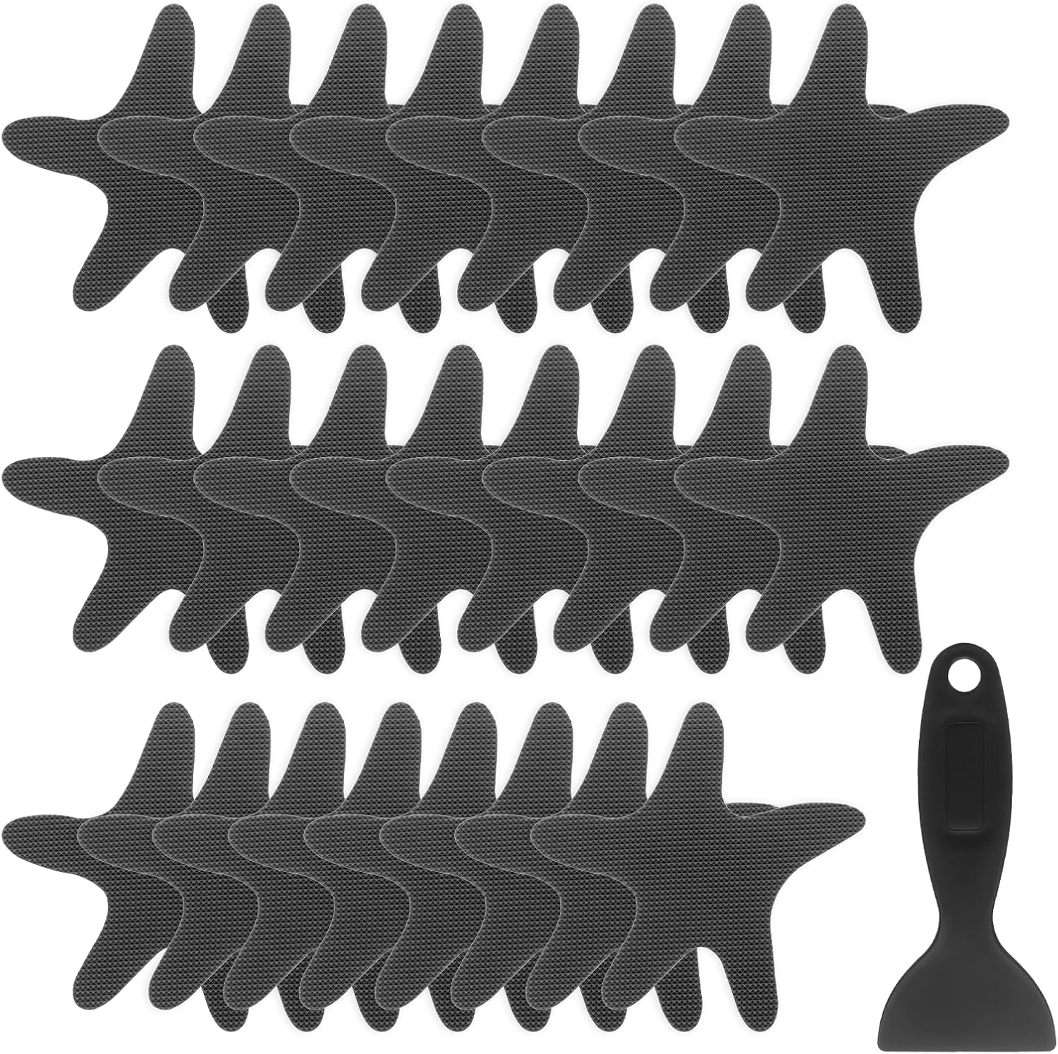 HARFINGTON 24pcs Non Slip Bathtub Stickers Black