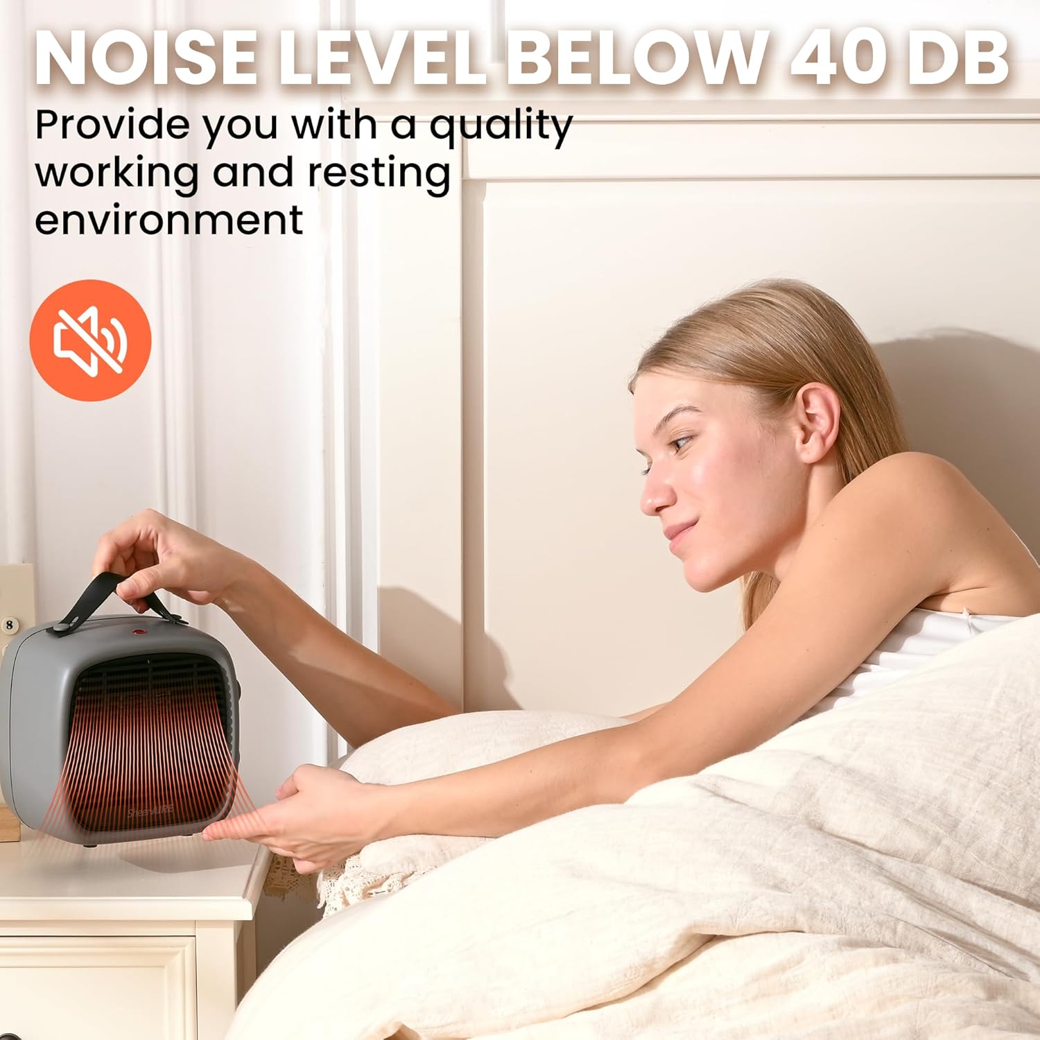 700W 1200W Ceramic Heater with 9 Modes and Handle