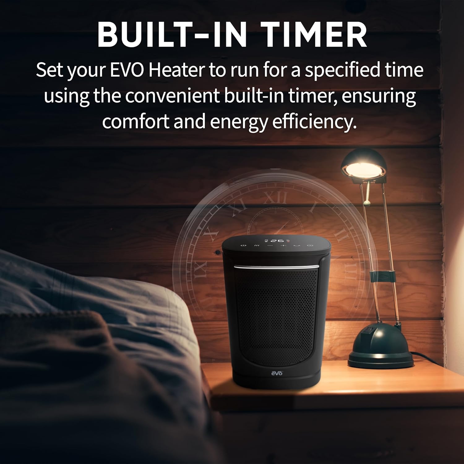EVO Oscillating Ceramic Heater with Digital Display