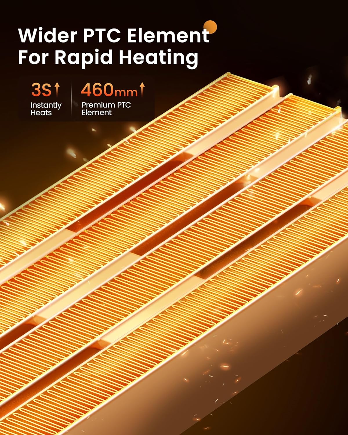 G-Ocean 34 Space Heater with Remote and 12H Timer