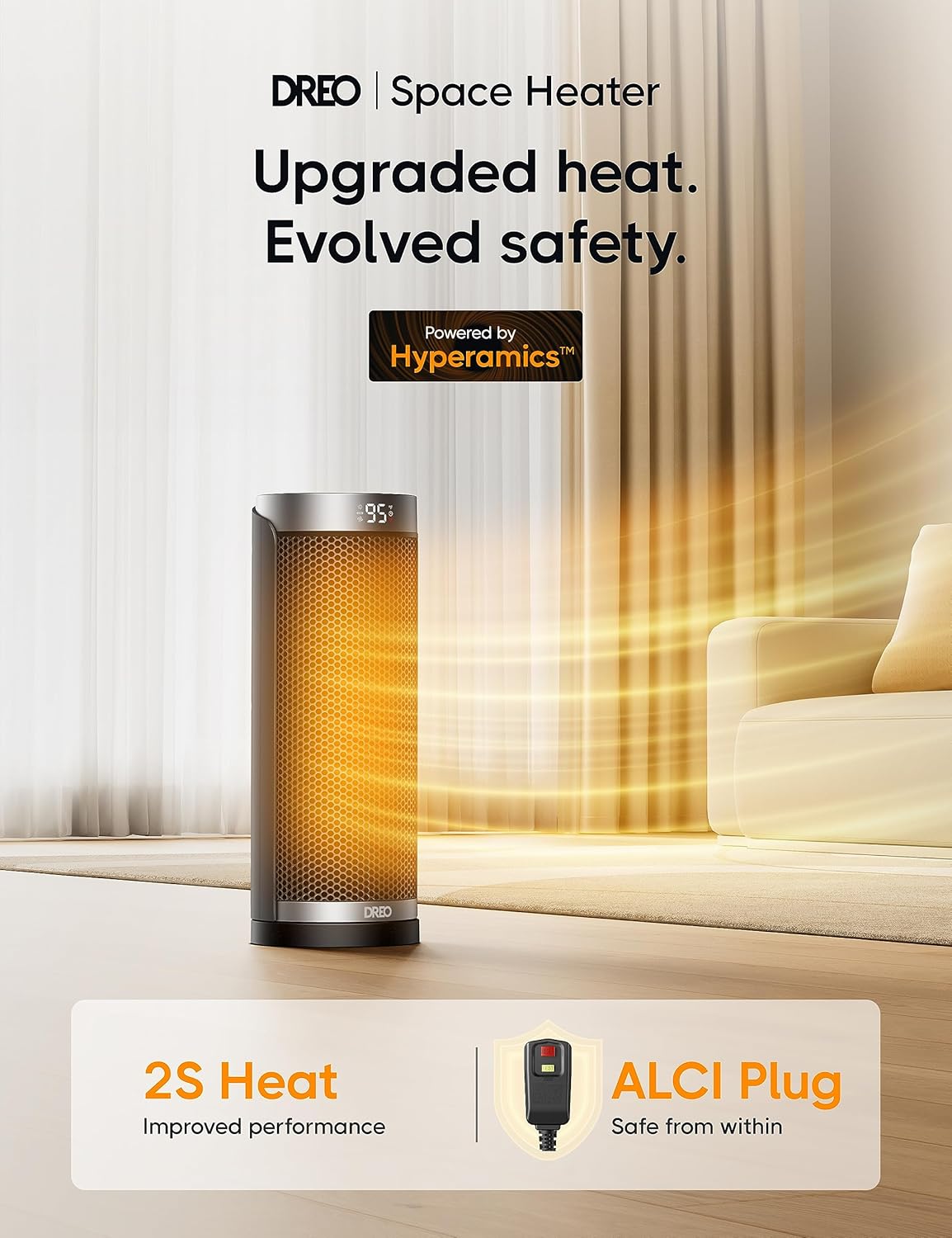 Dreo Electric Space Heater for Bathrooms and Indoor Use