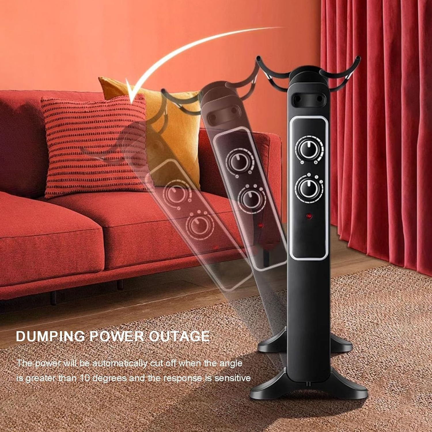 Electric Space Heater with Drying Rack and Temperature Control