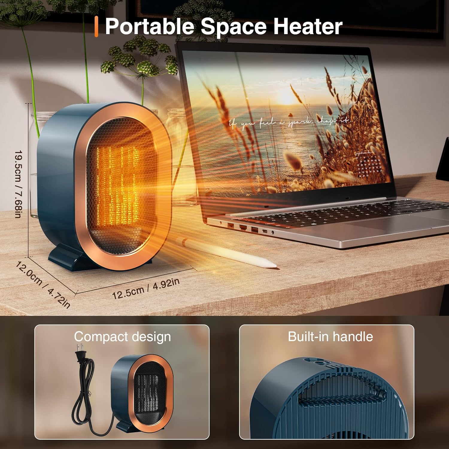 Tiptop Home Electric Space Heater with PTC Technology