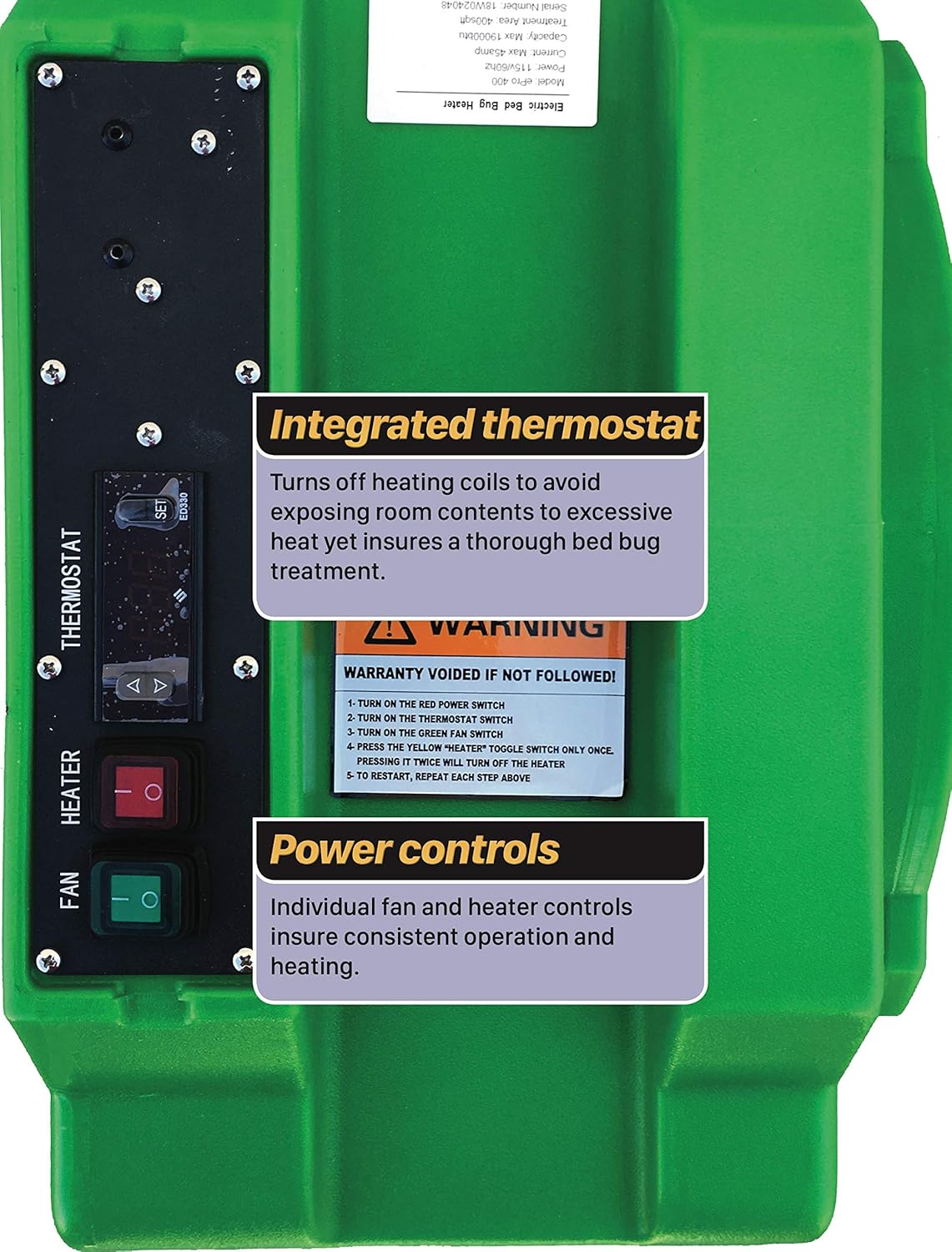 Professional-Grade Portable Bed Bug Heater 26212 BTU