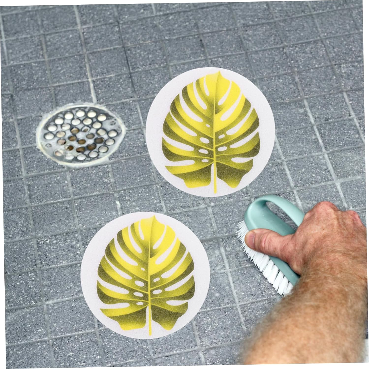 Wakauto Non Slip Bathtub Stickers with Leaf Design