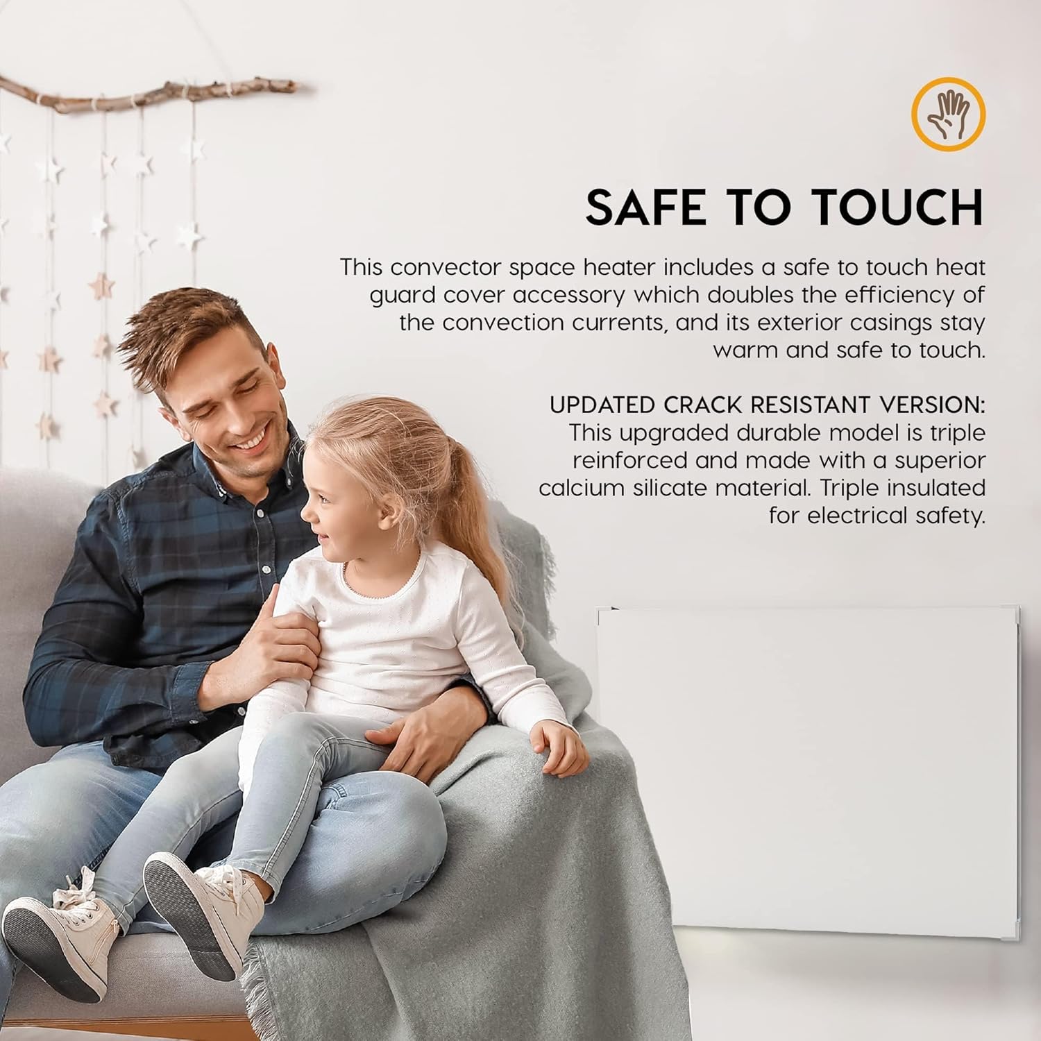 EconoHome Wall Mount Space Heater Panel with Heat Guard
