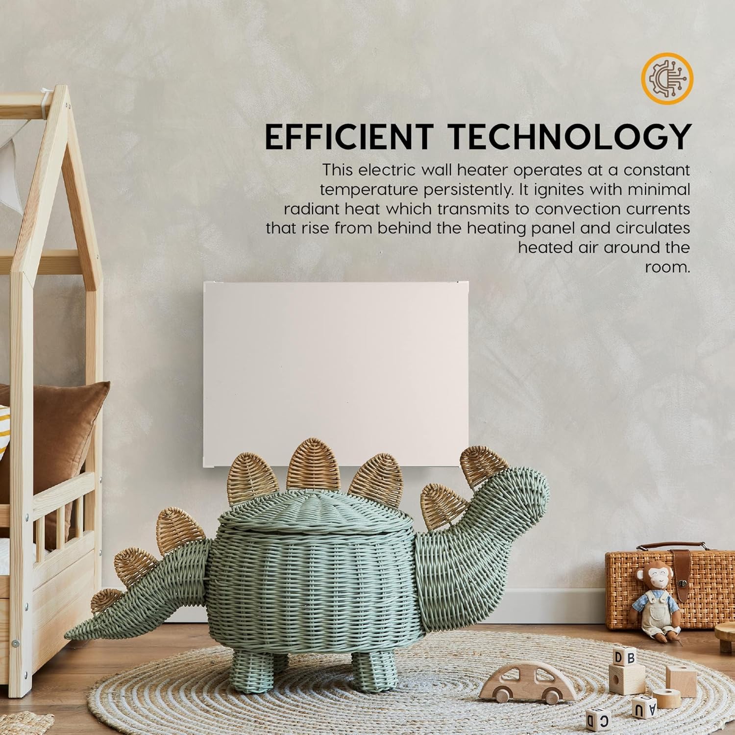 EconoHome Wall Mount Space Heater Panel with Heat Guard