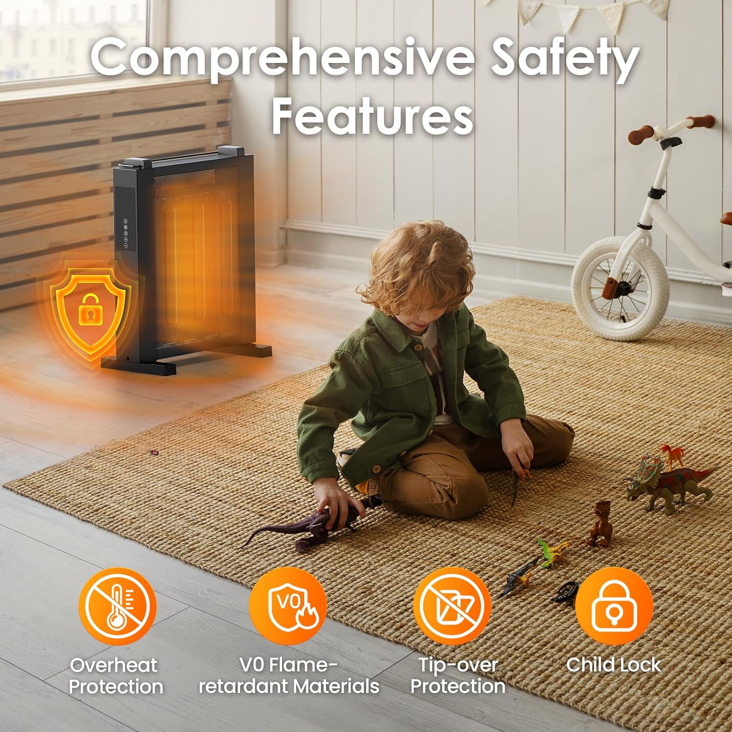 Air Choice 1500W Convection Heater with Remote and Timer