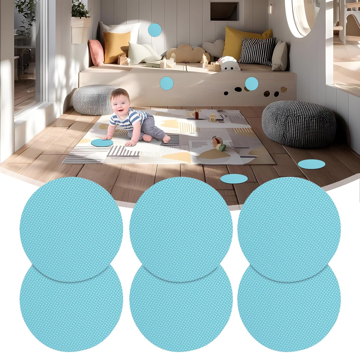 Round Anti-Slip Sticker 10x10cm for Bath and Shower Safety