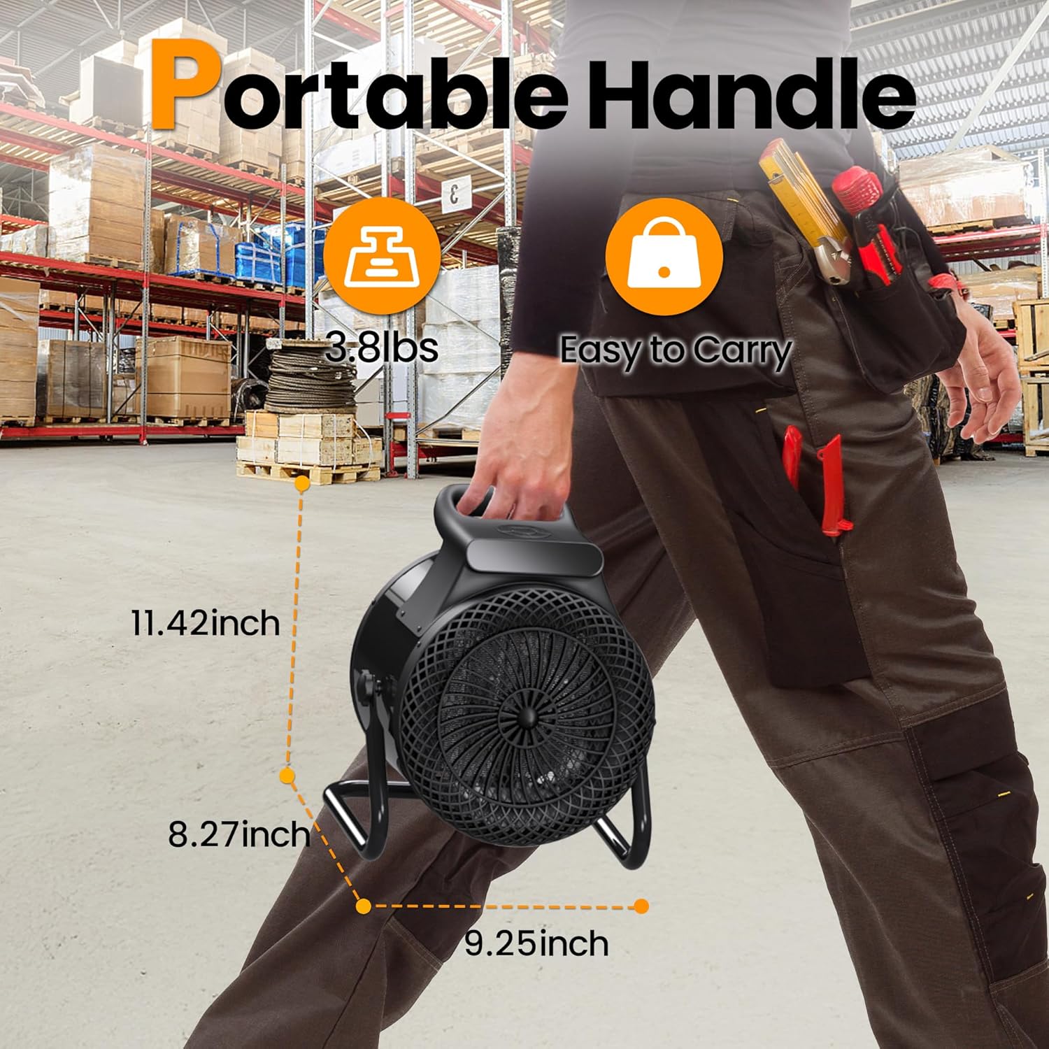 Riseon 1500W PTC Ceramic Space Heater with Remote Control