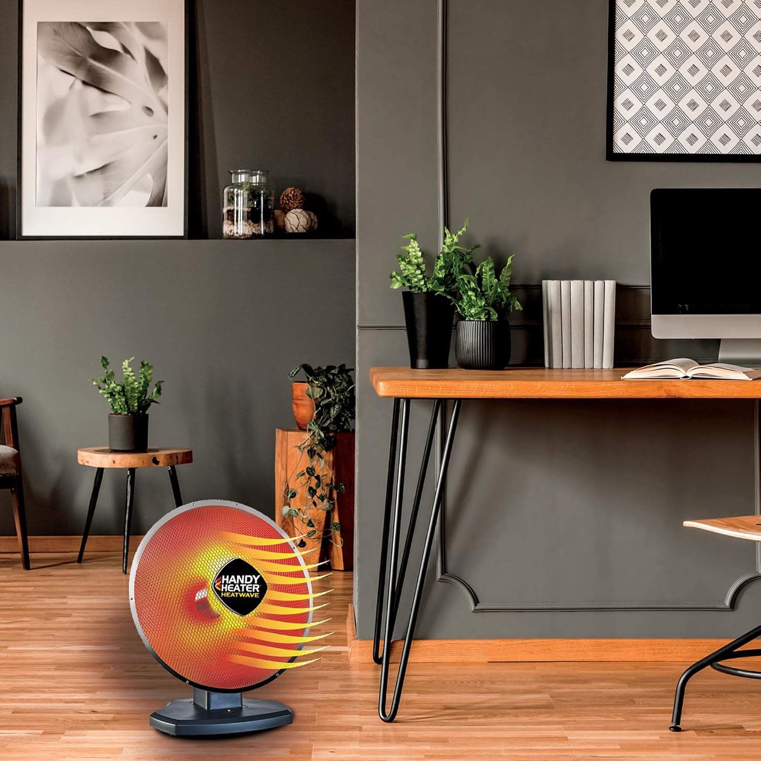 Ontel Handy Heater Heatwave 1500W Parabolic Space Heater