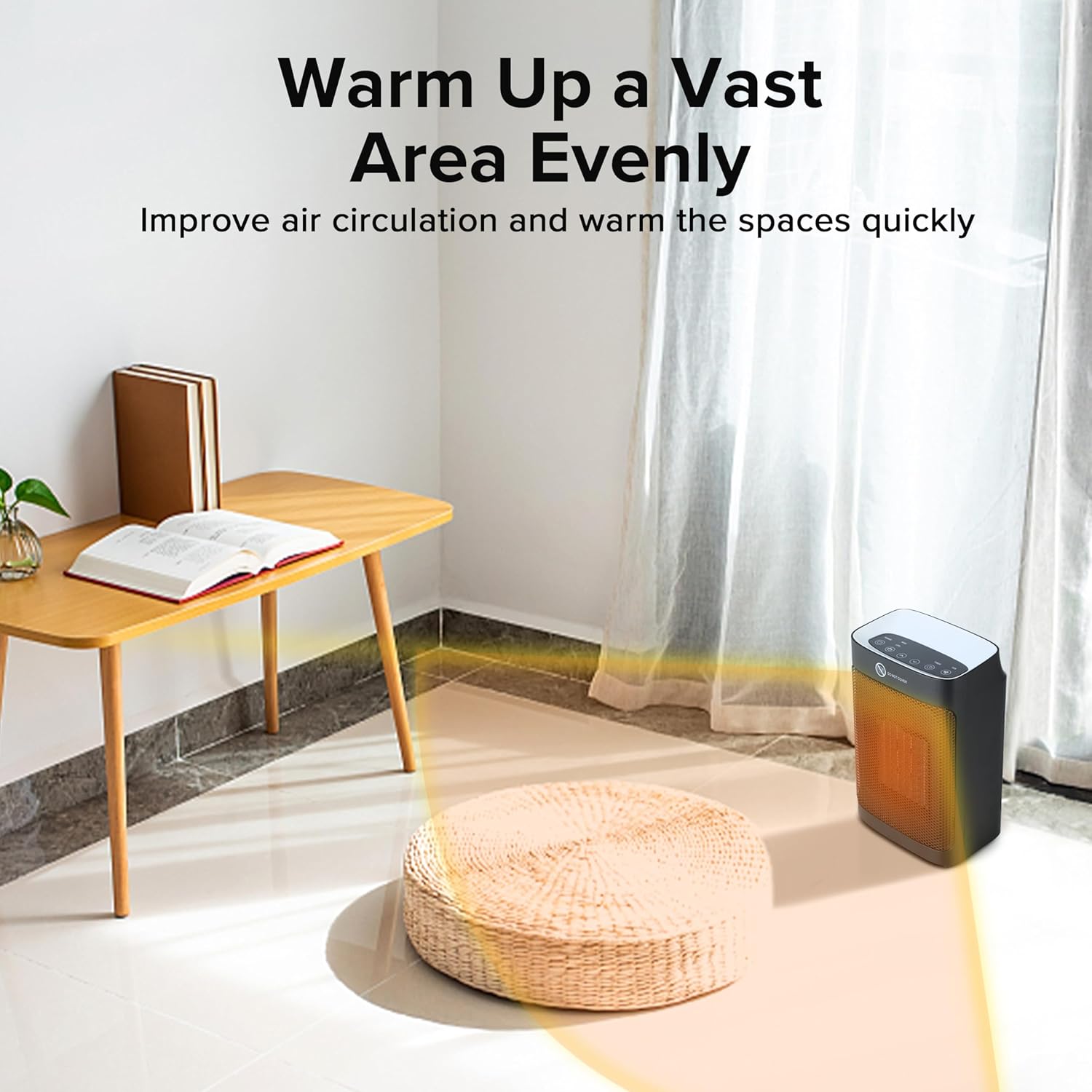 Simple Deluxe Ceramic Space Heater with Digital Touch Display