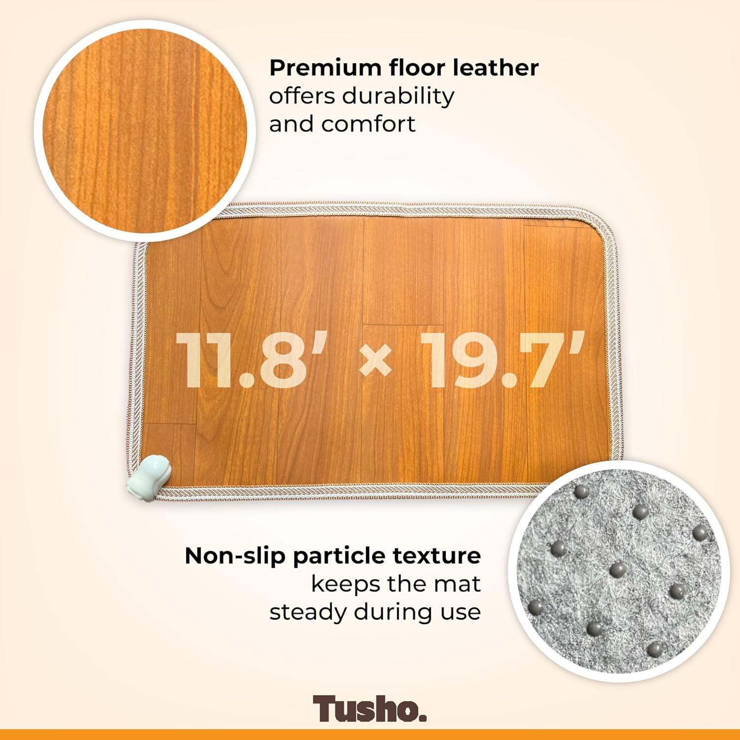 Tusho Electric Floor Mat Under Desk - 197x118in Foot Warmer