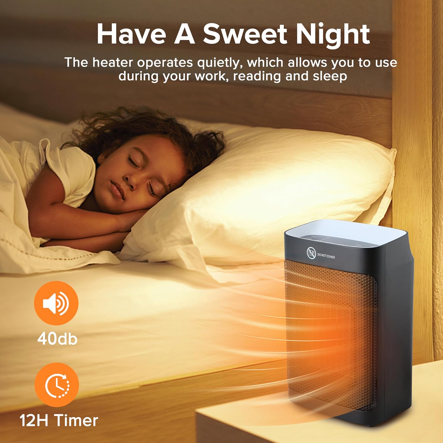 Simple Deluxe Ceramic Space Heater with Digital Touch Display