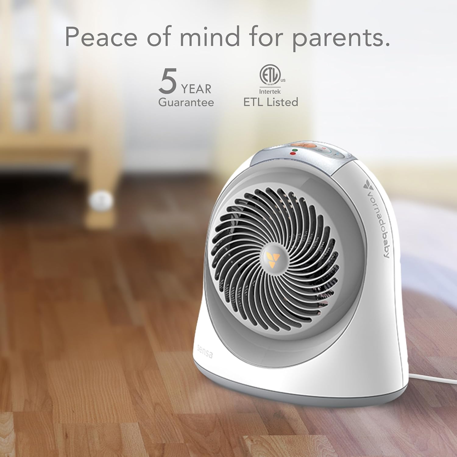 Vornadobaby Sensa Electric Space Heater with Thermostat and Safety Features