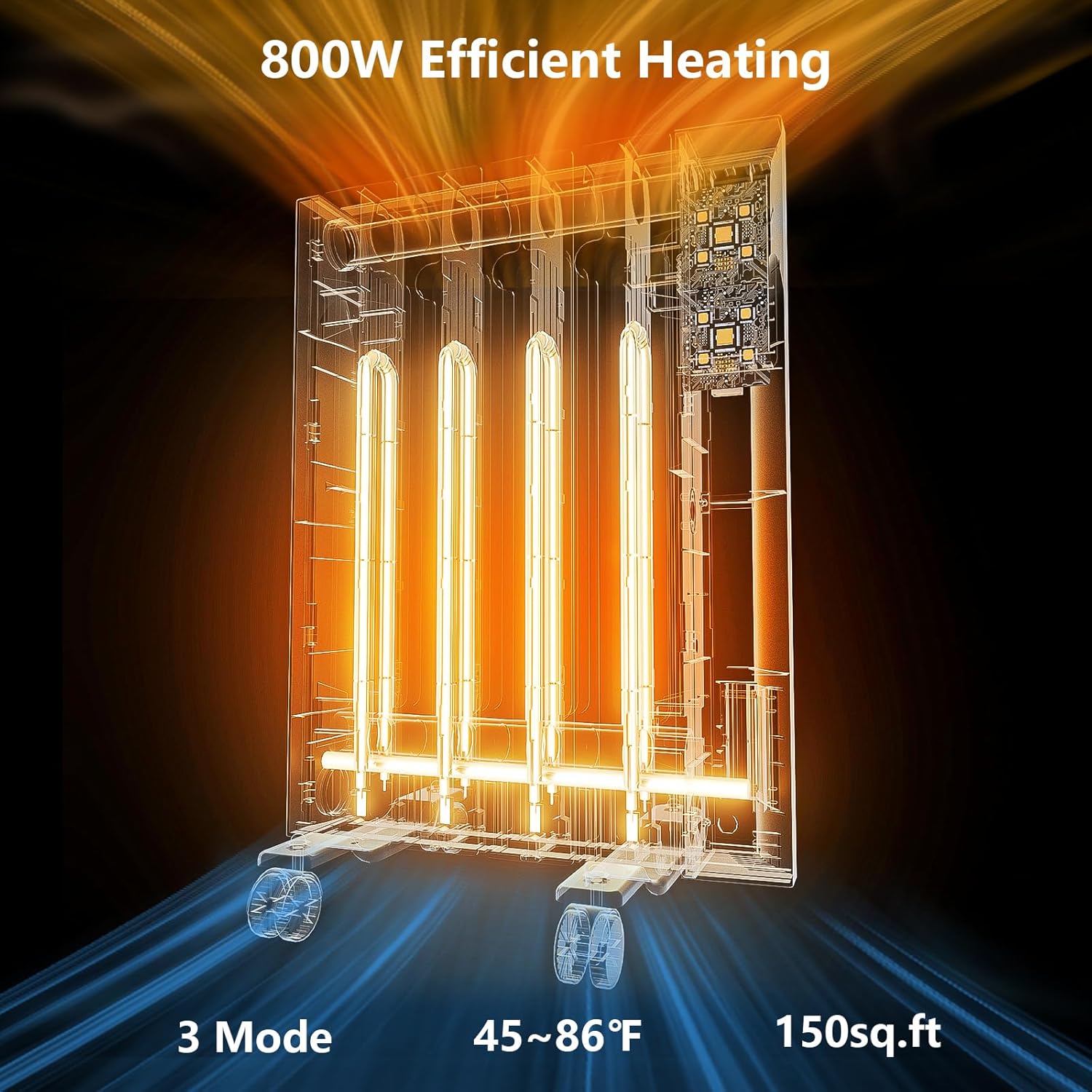 Lueptexx 800W Wall Panel Convection Heater