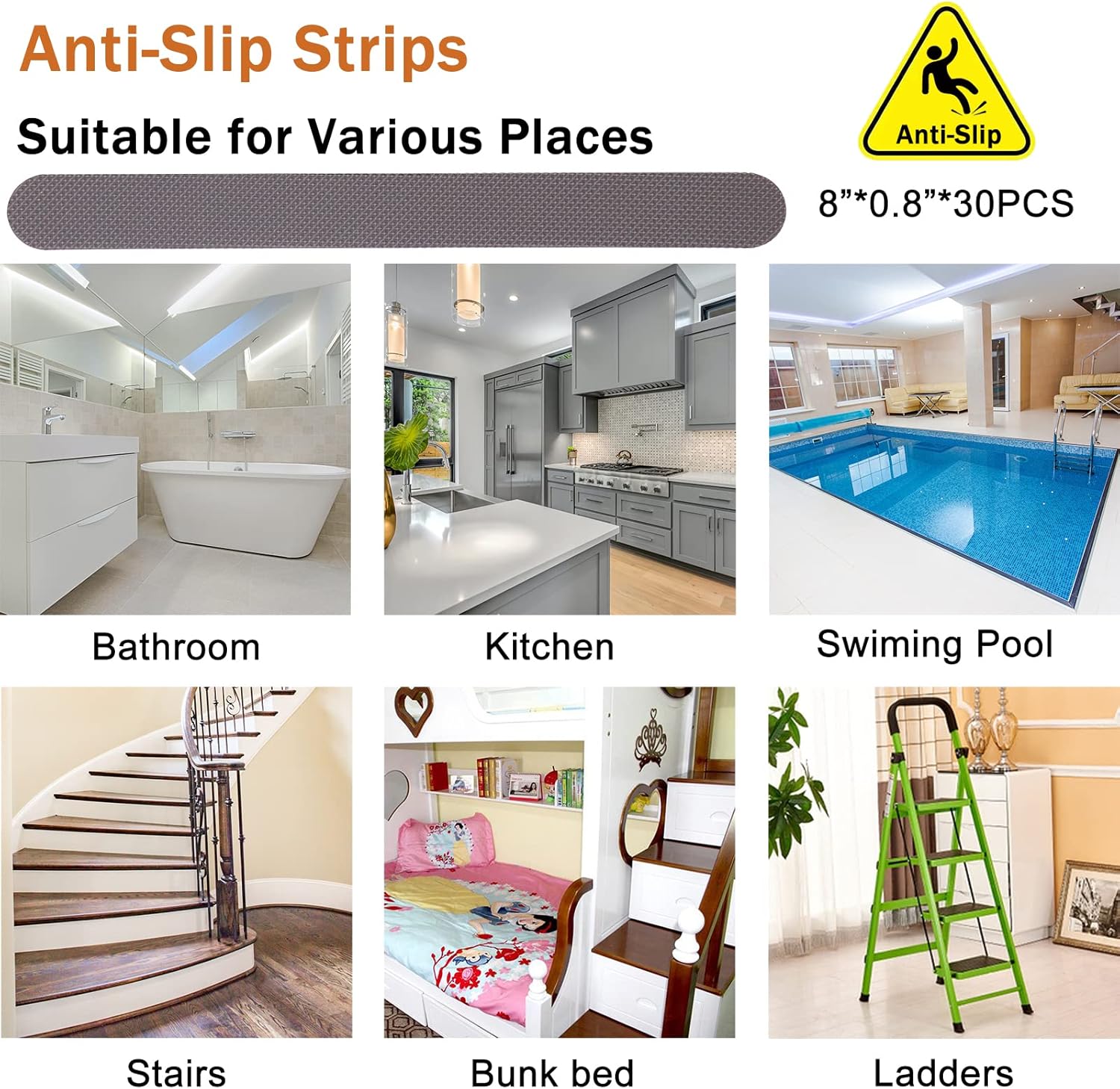 V-TOP 30 Piece Bathtub Non-Slip Stickers