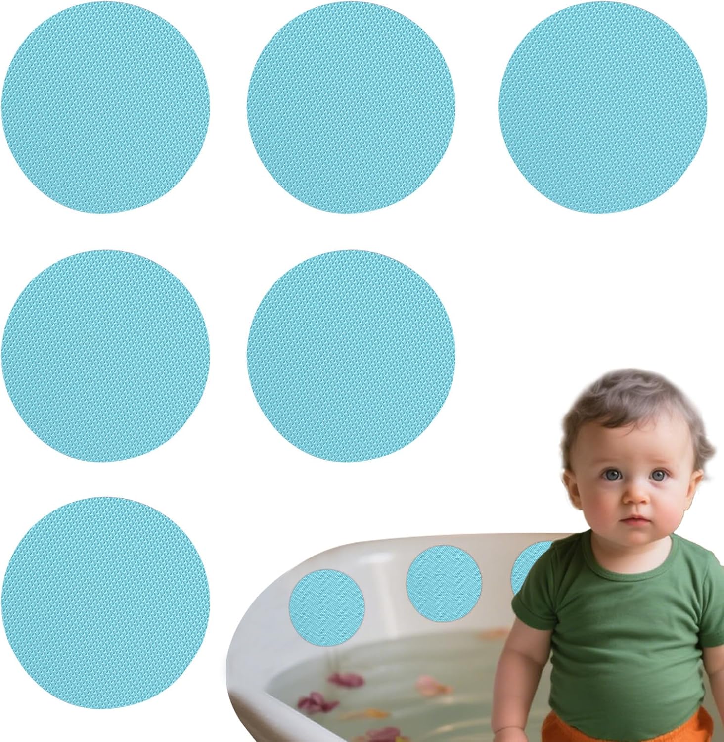 Round Anti-Slip Sticker 10x10cm for Bath and Shower Safety