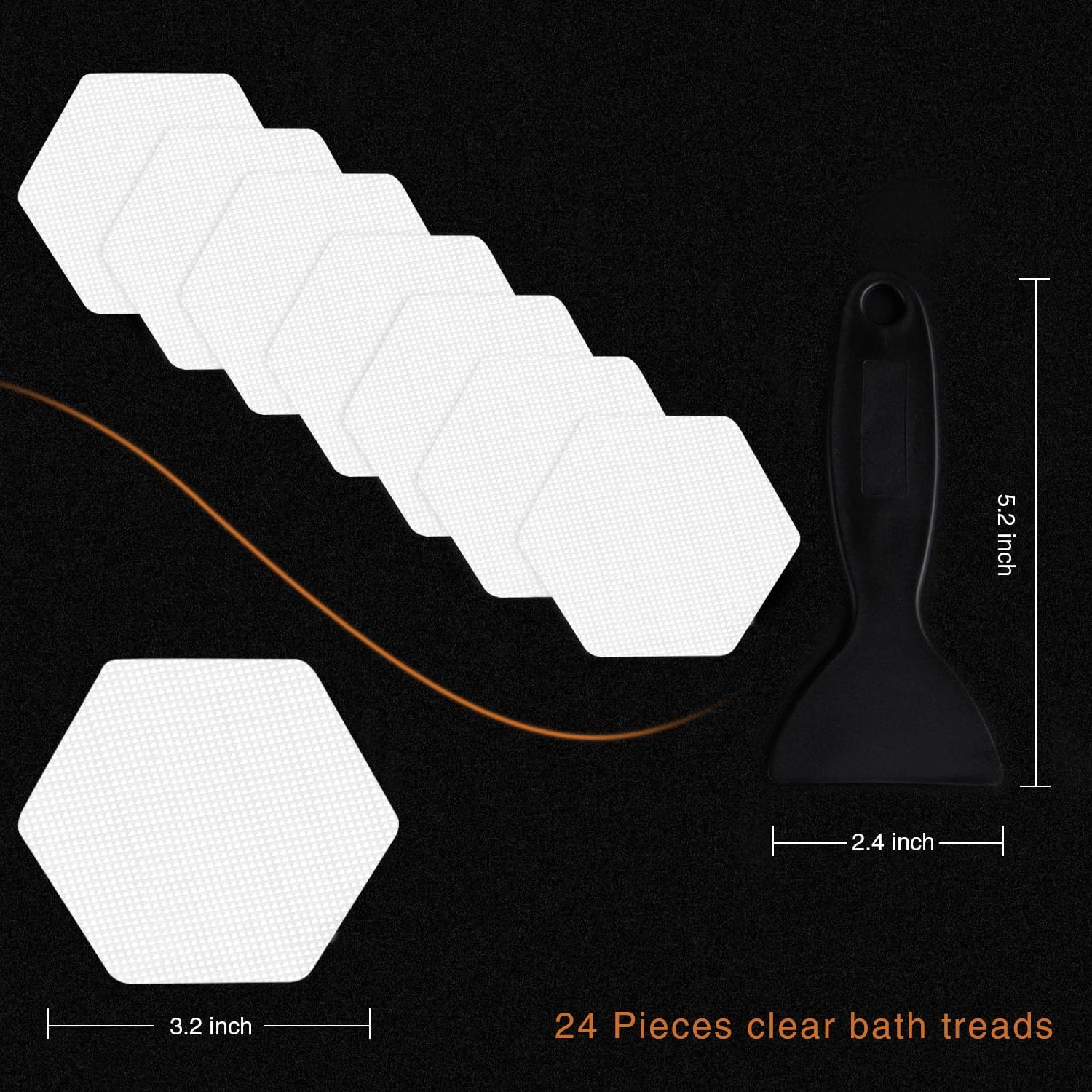 Secopad Bathtub Stickers Non-Slip 12 PCS Safety Treads