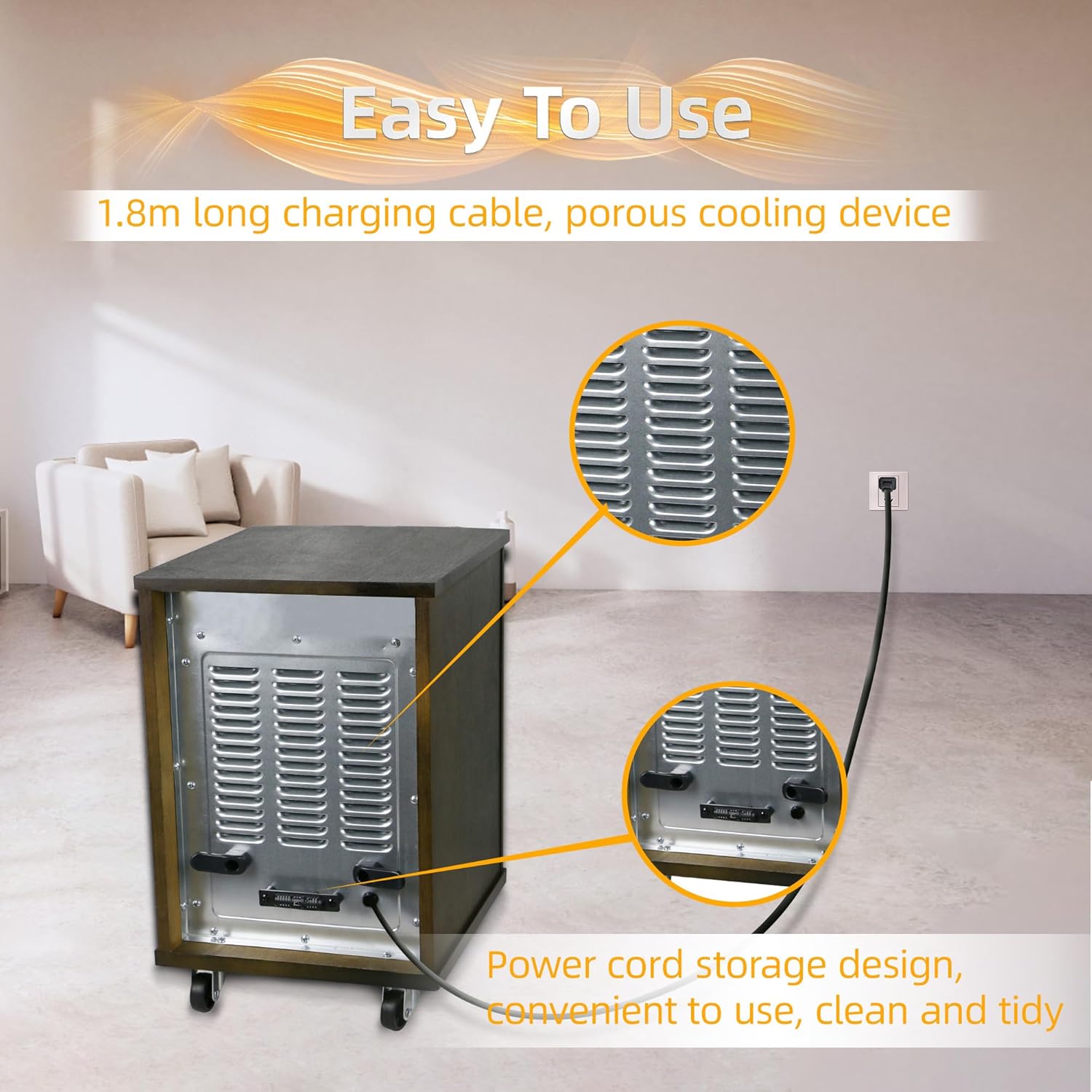 RealSmart 1500W Quartz Infrared Heater with Remote Control and 3 Modes 1