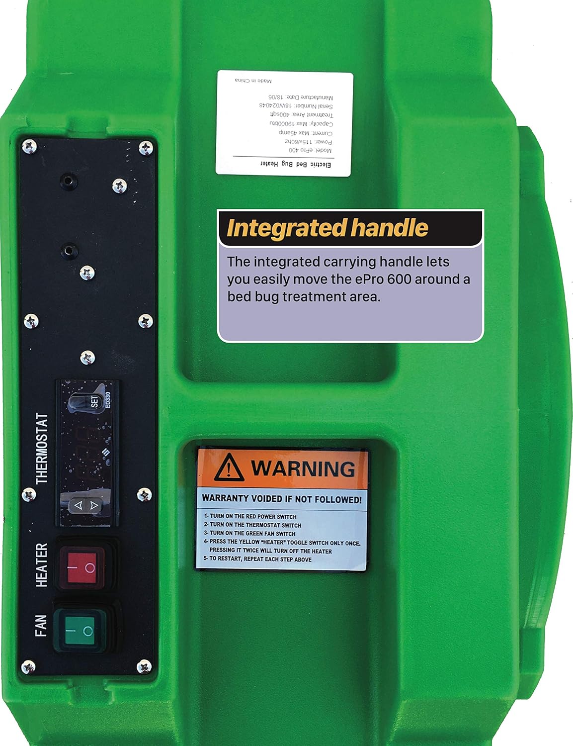 Professional-Grade Portable Bed Bug Heater 26212 BTU