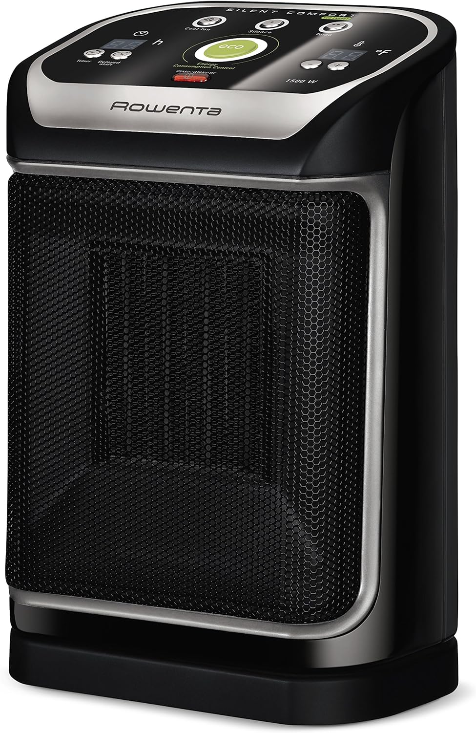 Rowenta Silent Comfort Ceramic Heater 215 Sq Ft Black