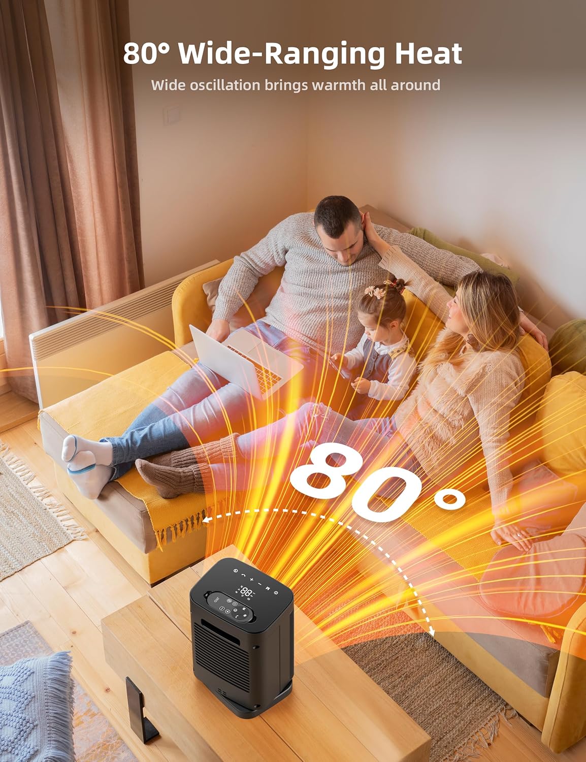 JRD 1500W PTC Space Heater with Remote and Oscillation